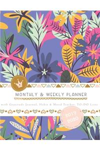 Monthly & Weekly Planner 2019 - 2020 with Gratitude Journal, Habit & Mood Tracker, TO-DO Lists