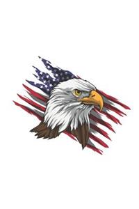 Patriotic Bald Eagle Head Stars and Stripes Flag