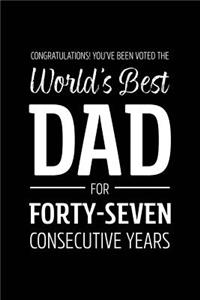 Congratulations! You've Been Voted The World's Best Dad for Forty-Seven Consecutive Years