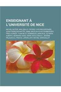 Enseignant A L'Universite de Nice