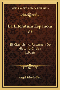 La Literatura Espanola V3