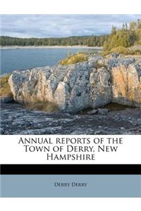Annual Reports of the Town of Derry, New Hampshire