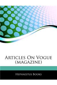 Articles on Vogue (Magazine)