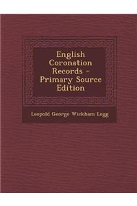 English Coronation Records