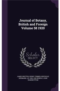 Journal of Botany, British and Foreign Volume 58 1920