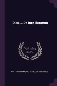 Diss. ... De Iure Horarum
