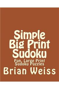 Simple Big Print Sudoku