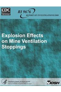 Explosion Effects on Mine Ventilation Stoppings