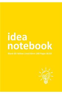 Idea Notebook Blank B5 Yellow Lined 8mm 140 Pages BULB