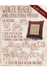 Winter Peekers Hand Embroidery Patterns