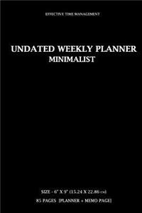 Undated Weekly Planner