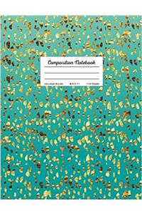 Composition Notebook: Teal Watercolor (School Notebooks)