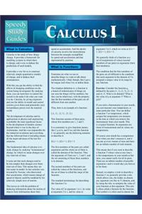 Calculus 1 (Speedy Study Guides)