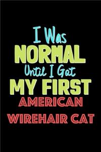 I Was Normal Until I Got My First American Wirehair Cat Notebook - American Wirehair Cat Lovers and Animals Owners
