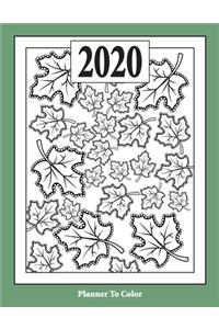 2020 Planner To Color