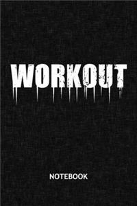 WorkOut: Fitness Athlete NOTEBOOK Grid-lined 6x9 - Fitness Journal A5 Gridded - Fitness Athlete Planner Fitness Quotes 120 Pages SQUARED - Bodybuilding Quote