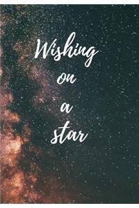 Wishing on a star.