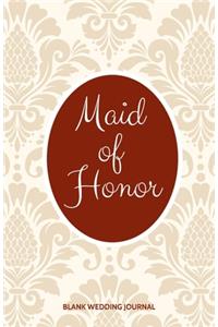 Maid of Honor Small Size Blank Journal-Wedding Planner&To-Do List-5.5