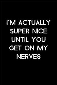 I'm Actually Super Nice Until You Get On My Nerves