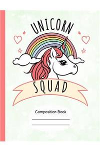 Unicorn Squad Rainbow Composition Notebook