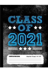 Class of 2021 Composition Book, College Ruled, 150 pages (7.44 x 9.69)