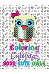 Coloring Calendar 2020 Cute Owls