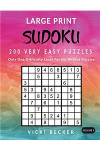 Large Print Sudoku 200 Very Easy Puzzles