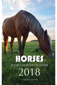 Horses Pocket Monthly Planner 2018