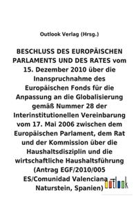 BESCHLUSS vom 15. Dezember 2010 über die Inanspruchnahme des Europäischen Fonds für die Anpassung an die Globalisierung gemäß Nummer 28 der Interinstitutionellen Vereinbarung vom 17. Mai 2006 über die Haushaltsdisziplin und die wirtschaftliche Haus