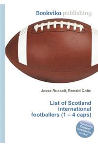List of Scotland International Footballers (1 - 4 Caps)