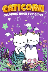 Cute Caticorn Coloring Book For Girls