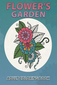 Flower's Garden Adult coloring book