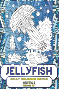 Adult Coloring Books Vintage Art - Animals - Jellyfish