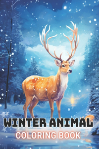 Winter Animal Coloring Book for Adults