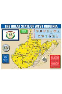 West Virginia State Map for Students - Pack of 30