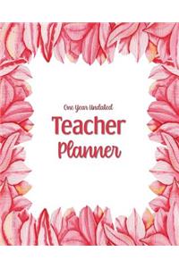 One Year Undated Teacher Planner