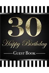 30 Happy Birthday Guest Book