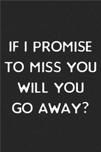If I Promise To Miss You, Will You Go Away?
