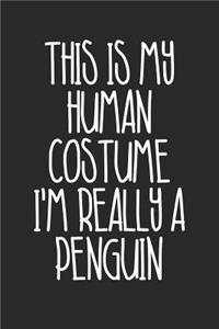 Halloween Notebook - Halloween Gift for Animal Lover - Halloween Penguin Journal - Penguin Diary