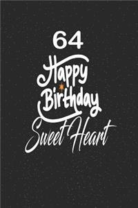 64 happy birthday sweetheart