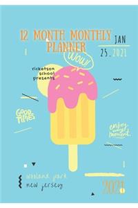 12 Month Monthly Planner