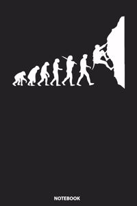 Notebook: Rock Climbing For Rock Climber Funny Evolution Tees