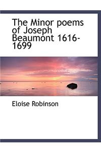 The Minor Poems of Joseph Beaumont 1616-1699