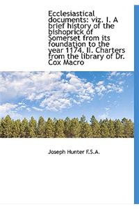 Ecclesiastical Documents