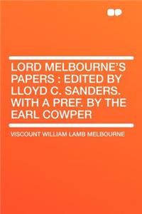 Lord Melbourne's Papers