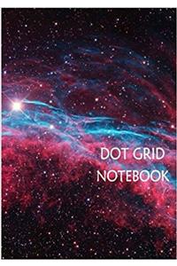 Dot Grid Notebook Red Galaxy: 110 Dot Grid Pages
