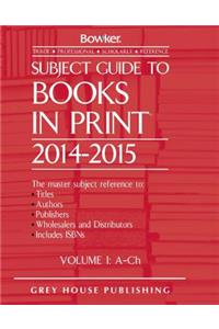 Subject Guide to Books In Print, 2014-15