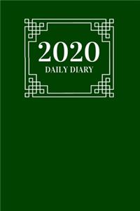 2020 Daily Diary 366 pages one page per day fully lined with green cover