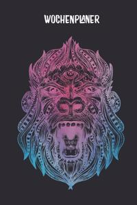 Wochenplaner mit Gorilla als Mandala