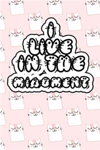 I live in the miaoment cute funny notebook gift for cat lovers for merry christmas and happy new year